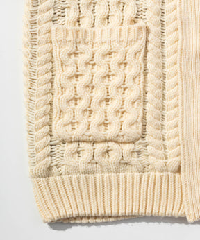AERO STILL MERINO WOOL GRADATION KNIT CARDIGAN