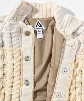 AERO STILL MERINO WOOL GRADATION KNIT CARDIGAN