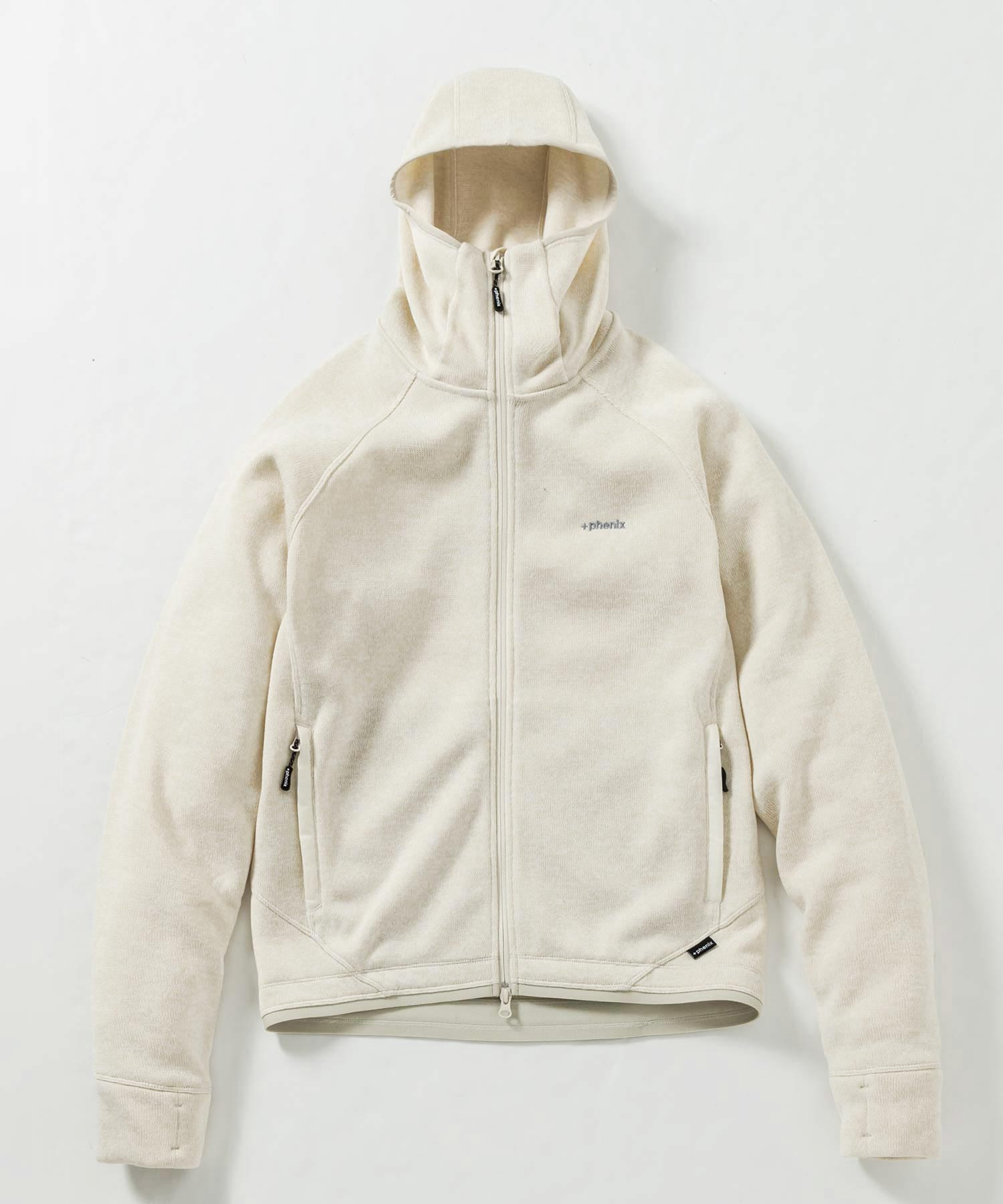 【MENS】MELANGE FLEECE ZIP UP HOODY メランジ フリース ジップアップ フーディー +phenix(プラスフェニックス)