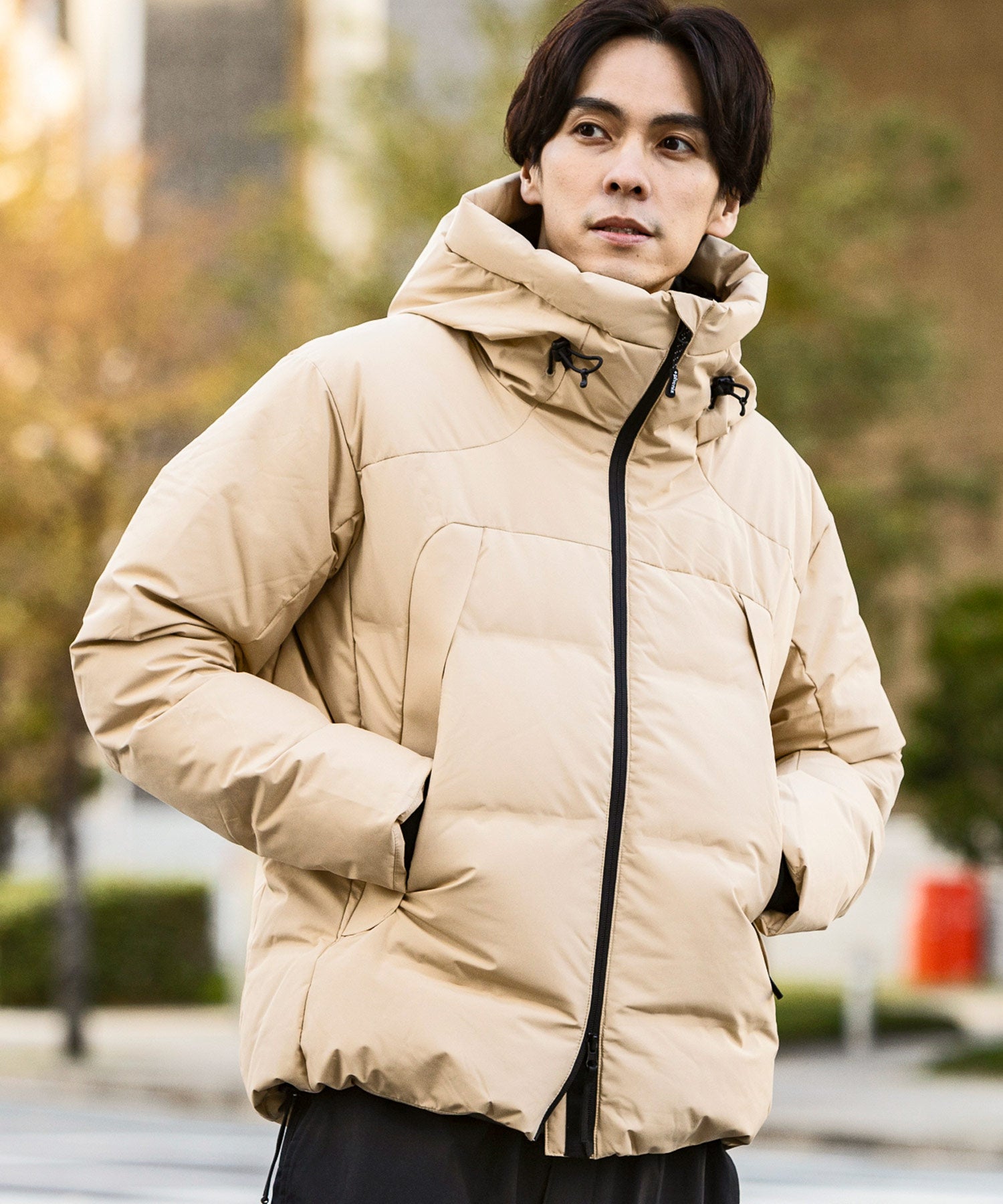 【MENS】FUSED QUILTING DOWN JACKET ヒューズド キルティング ダウンジャケット ウィンドストッパー /  WINDSTOPPER(R) プロダクト by GORE TEX LABS +phenix(プラスフェニックス)