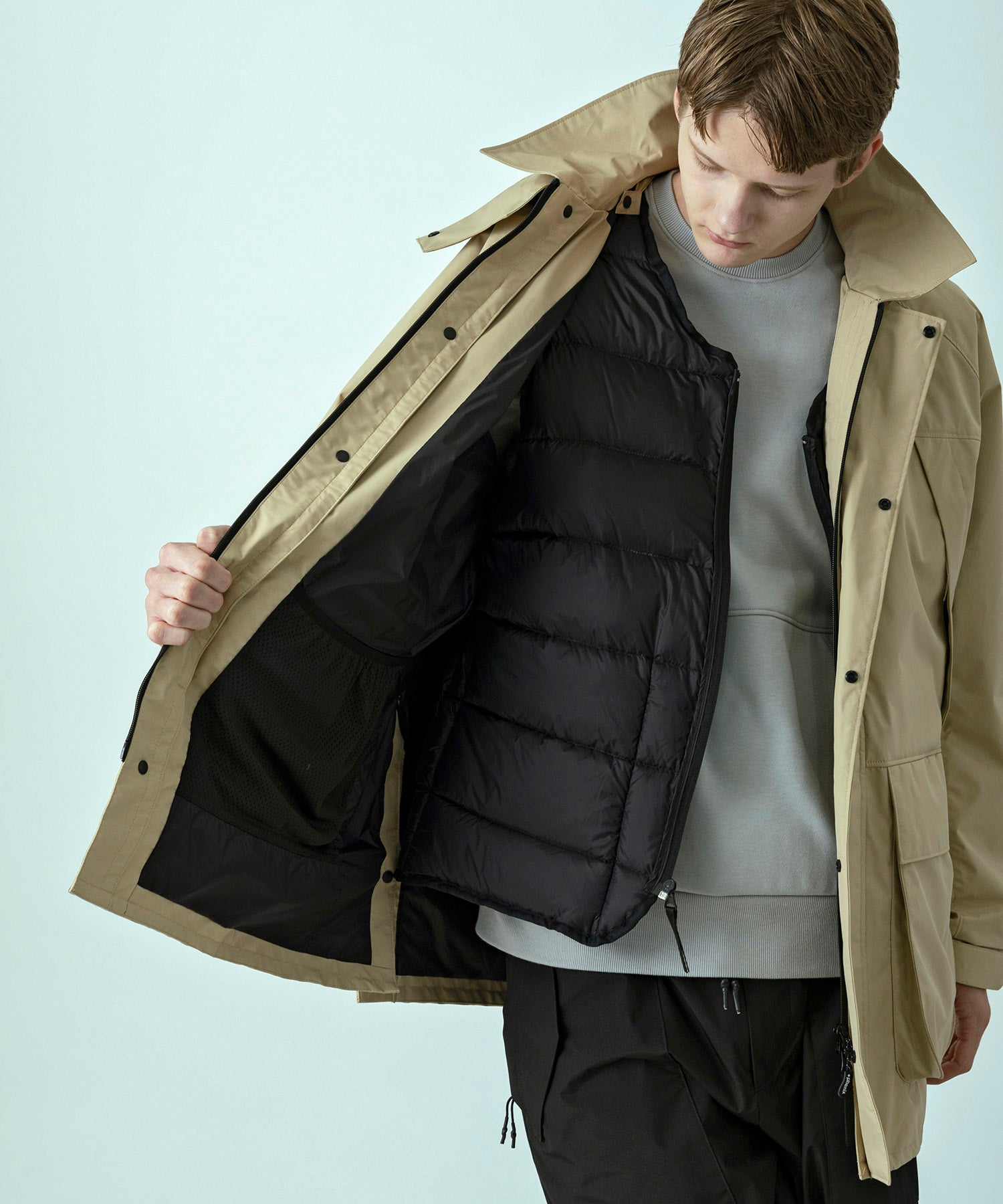 【MENS】FISHERMANS DOWN COAT フィッシャーマンズダウンコート / WINDSTOPPER(R) プロダクト by GORE TEX LABS / +phenix(プラスフェニックス)