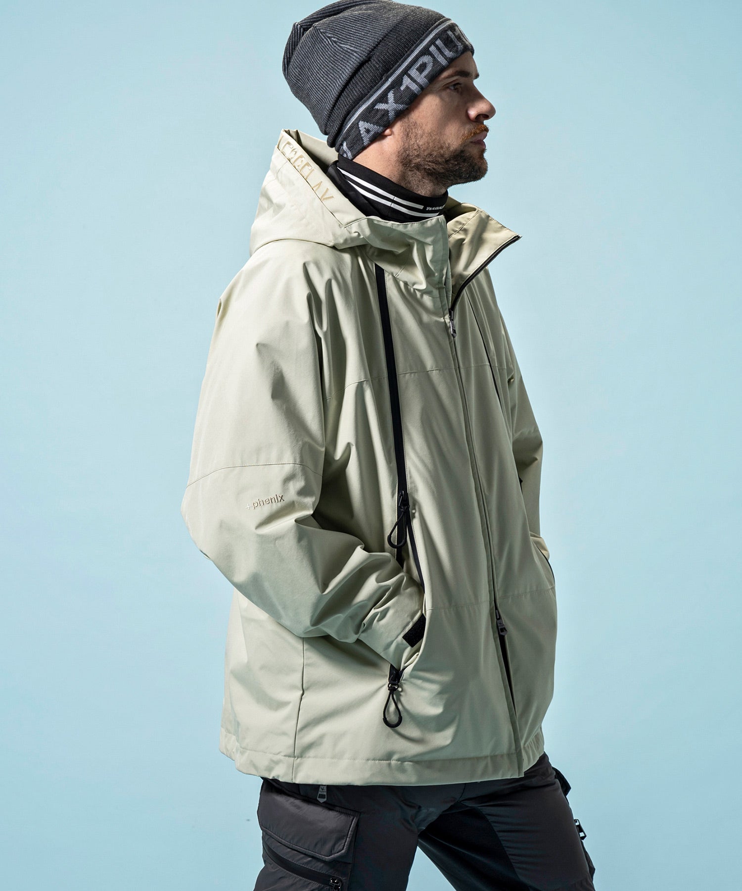 【MENS】GTX HOODED LAYER SNOW JACKET フーデッドレイヤースノージャケット / WINDSTOPPER(R) プロダクト by GORE-TEX LABS /ウィンドストッパー/ゴアテックス/1PIU1UGUALE3 RELAX × +phenix(ウノピゥウノウグァーレトレ リラックス)