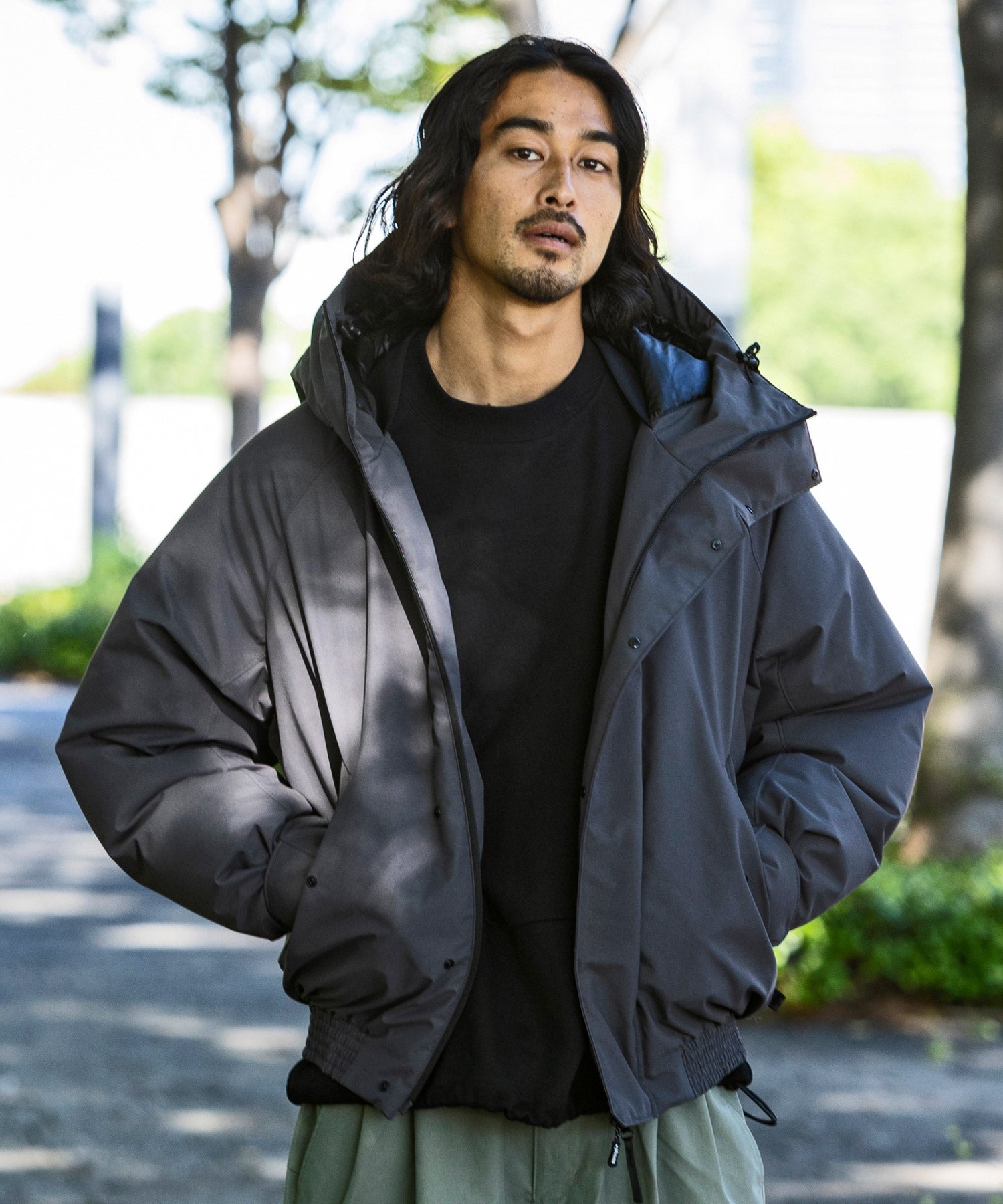 【MENS】BOMBER DOWN JACKET ボマー ダウンジャケット ウィンドストッパー / WINDSTOPPER(R) プロダクト by GORE TEX LABS +phenix(プラスフェニックス)