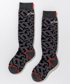 【KIDS/JUNIOR】Tonal Monogram Logo Ski Socks  トーナルモノグラムロゴスキーソックス /phenixスキーウェア 25AW