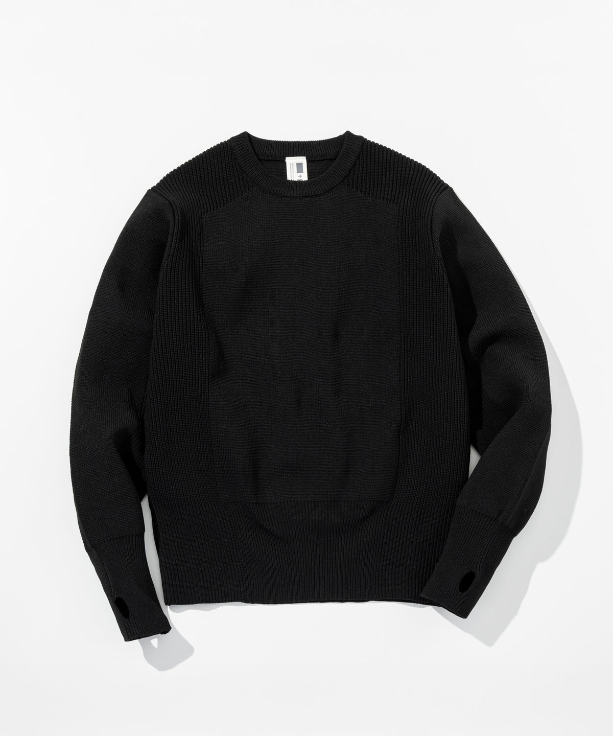 【MENS】HYBRID KNITTED LONG RIB PULL OVER  ハイブリッドニット ロングリブプルオーバー / +phenix(プラスフェニックス)
