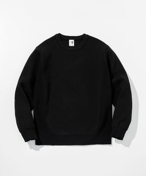 【MENS】HYBRID KNITTED LONG SLEEVE PULL OVER  ハイブリッドニット ロングスリーブプルオーバー / +phenix(プラスフェニックス)