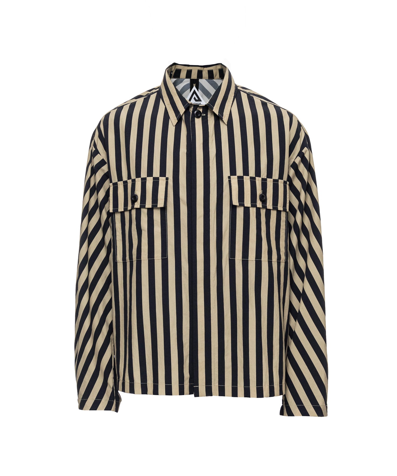 SHIRTS, TYPE P-001 / STRIPED TECH LOOSE SHIRT JACKET　-　1月中旬お届け