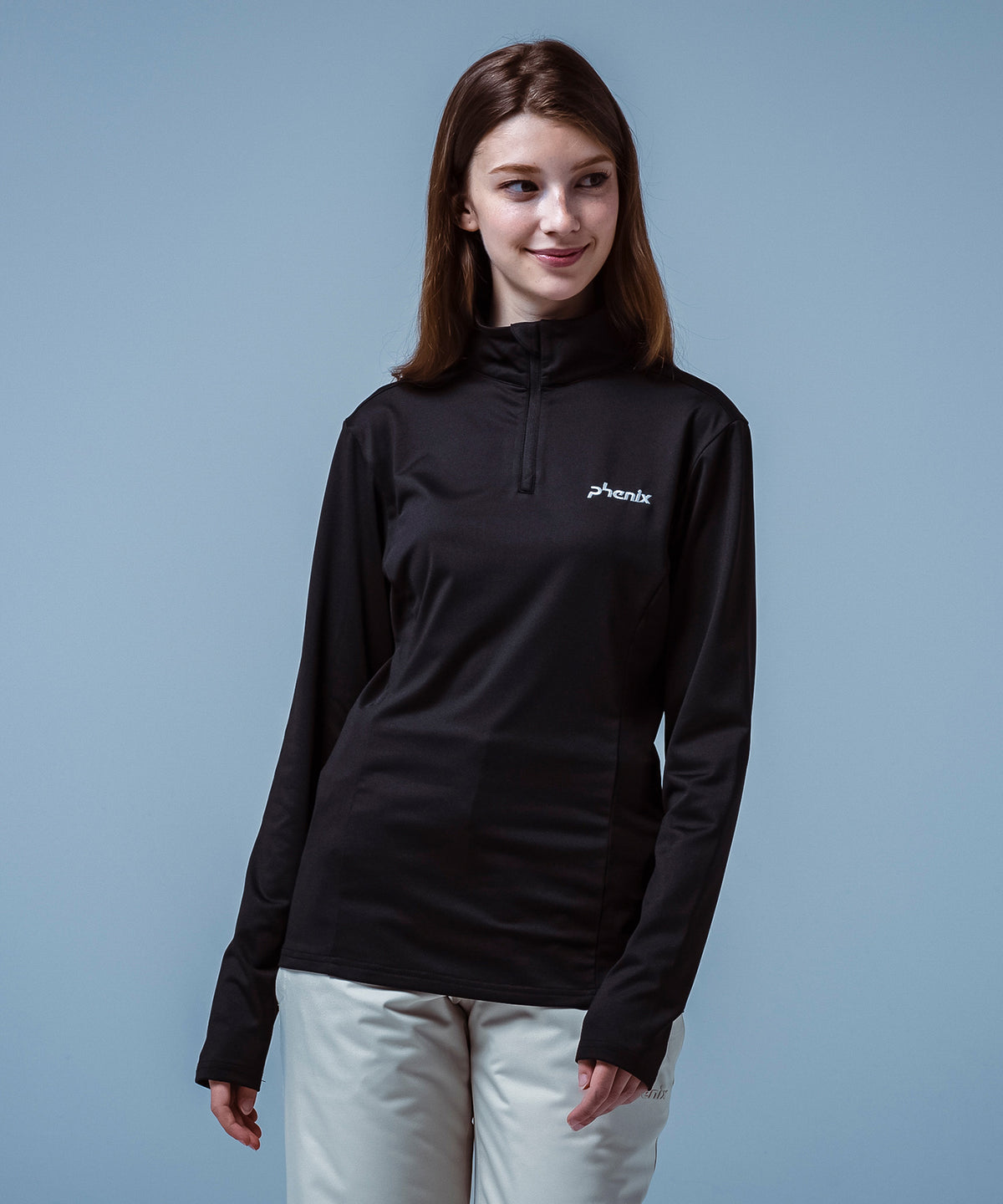 【WOMENS】Basic Set-in Sleeve 1/2 Zip Tee ベーシックセットインスリーブ1/2ジップT /phenixスキーウェア 25AW