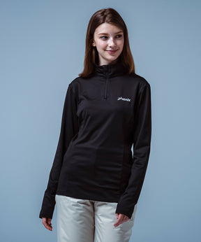 【WOMENS】Basic Set-in Sleeve 1/2 Zip Tee ベーシックセットインスリーブ1/2ジップT /phenixスキーウェア 25AW