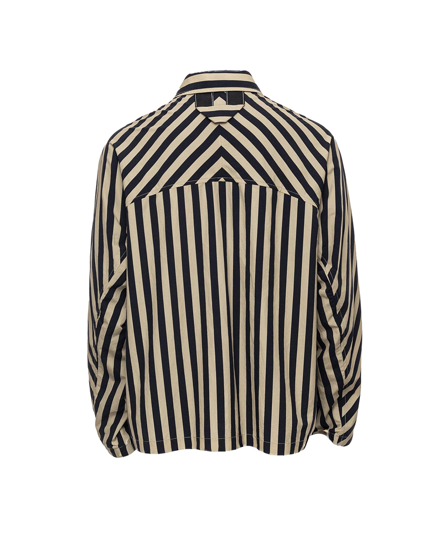 SHIRTS, TYPE P-001 / STRIPED TECH LOOSE SHIRT JACKET　-　1月中旬お届け