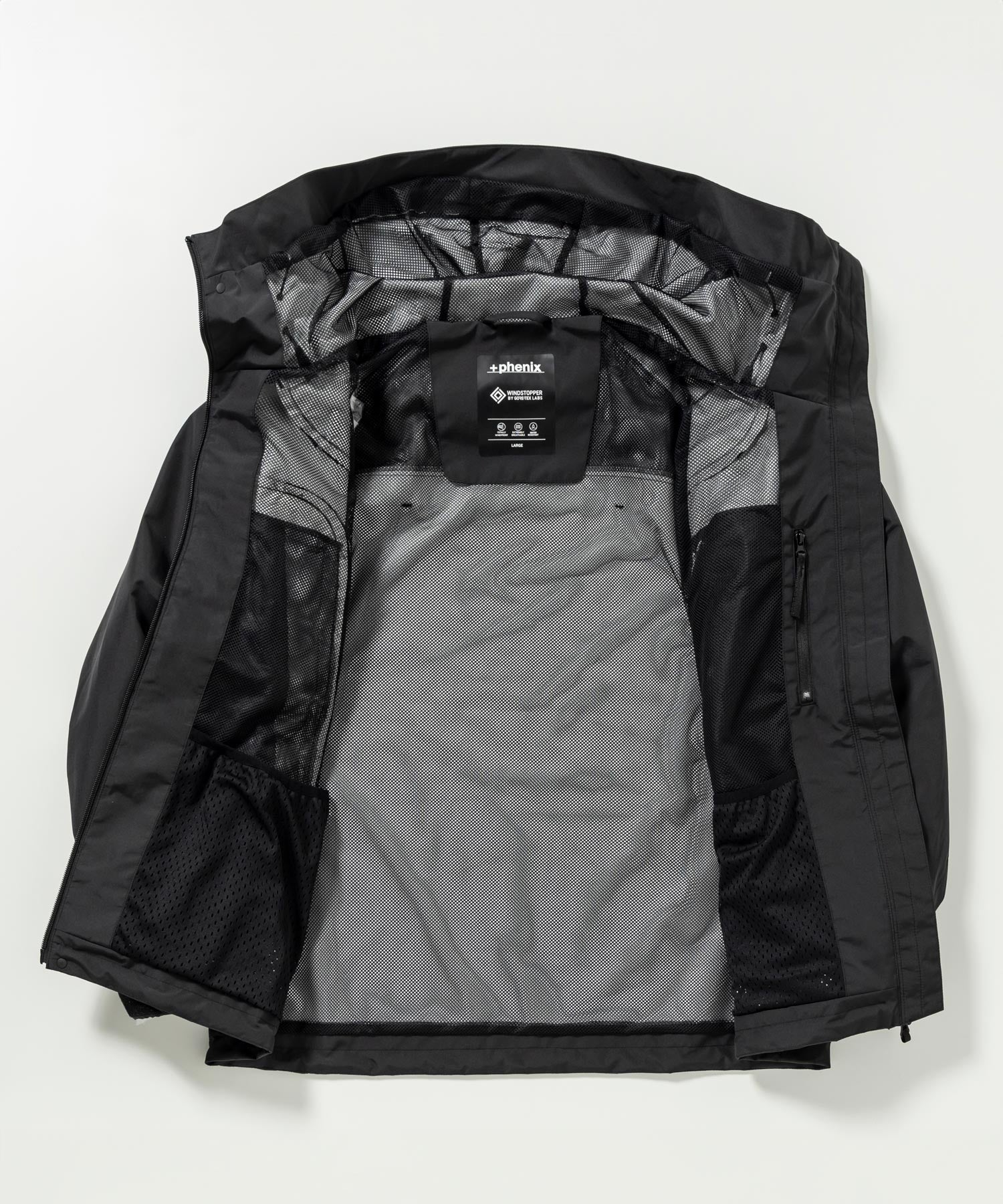 【MENS】FUSED FLAP JACKET フューズドフラップジャケット / WINDSTOPPER(R) プロダクト by GORE TEX LABS / +phenix(プラスフェニックス)