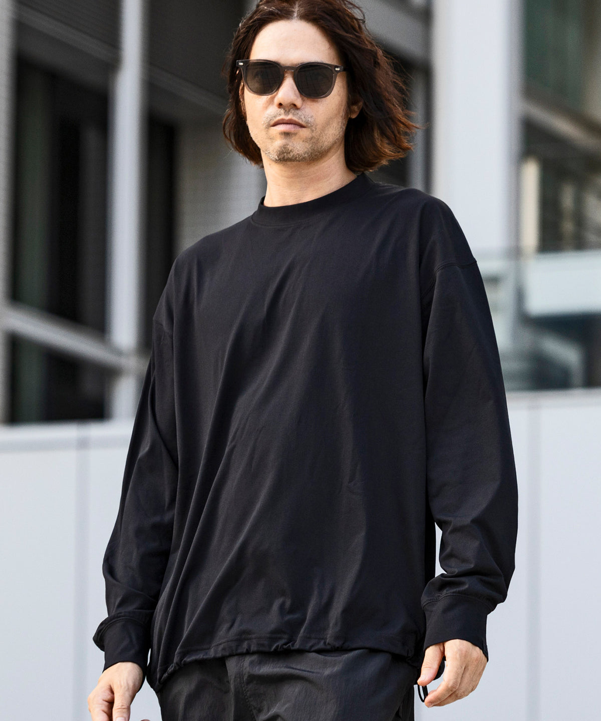 【7月上旬お届け予約商品】【MENS】DRY DRAW CORD LONG SLEEVE T-SHIRTS ドライドローコードロングスリーブTシャツ / 吸水速乾 / UPF50＋/ +phenix(プラスフェニックス)