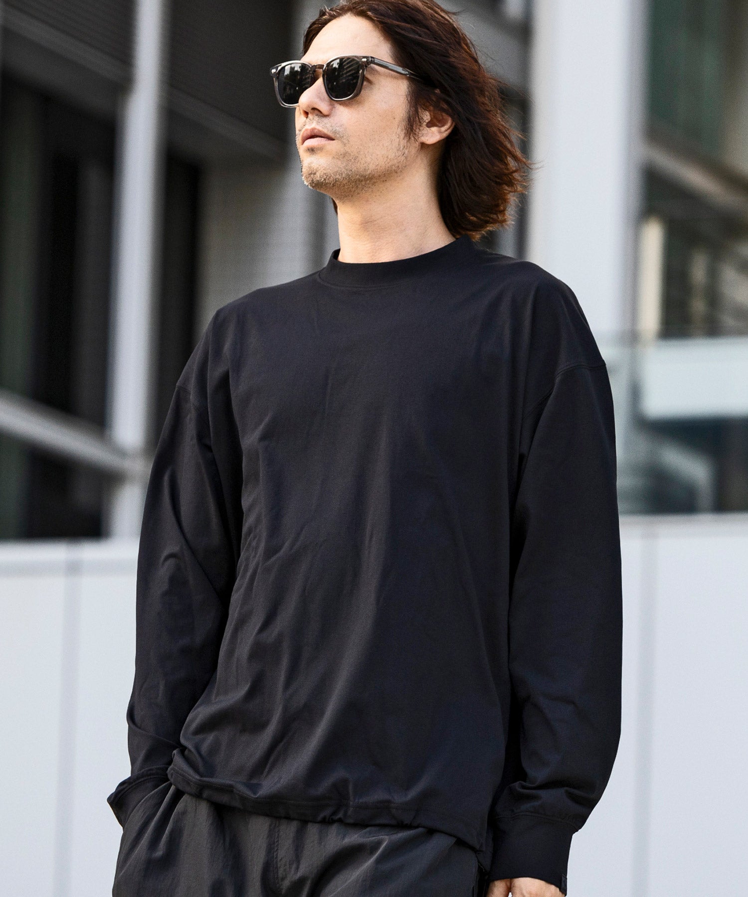 【MENS】DRY DRAW CORD LONG SLEEVE T-SHIRTS ドライドローコードロングスリーブTシャツ / 吸水速乾 / UPF50＋/ +phenix(プラスフェニックス)