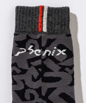 【KIDS/JUNIOR】Tonal Monogram Logo Ski Socks  トーナルモノグラムロゴスキーソックス /phenixスキーウェア 25AW