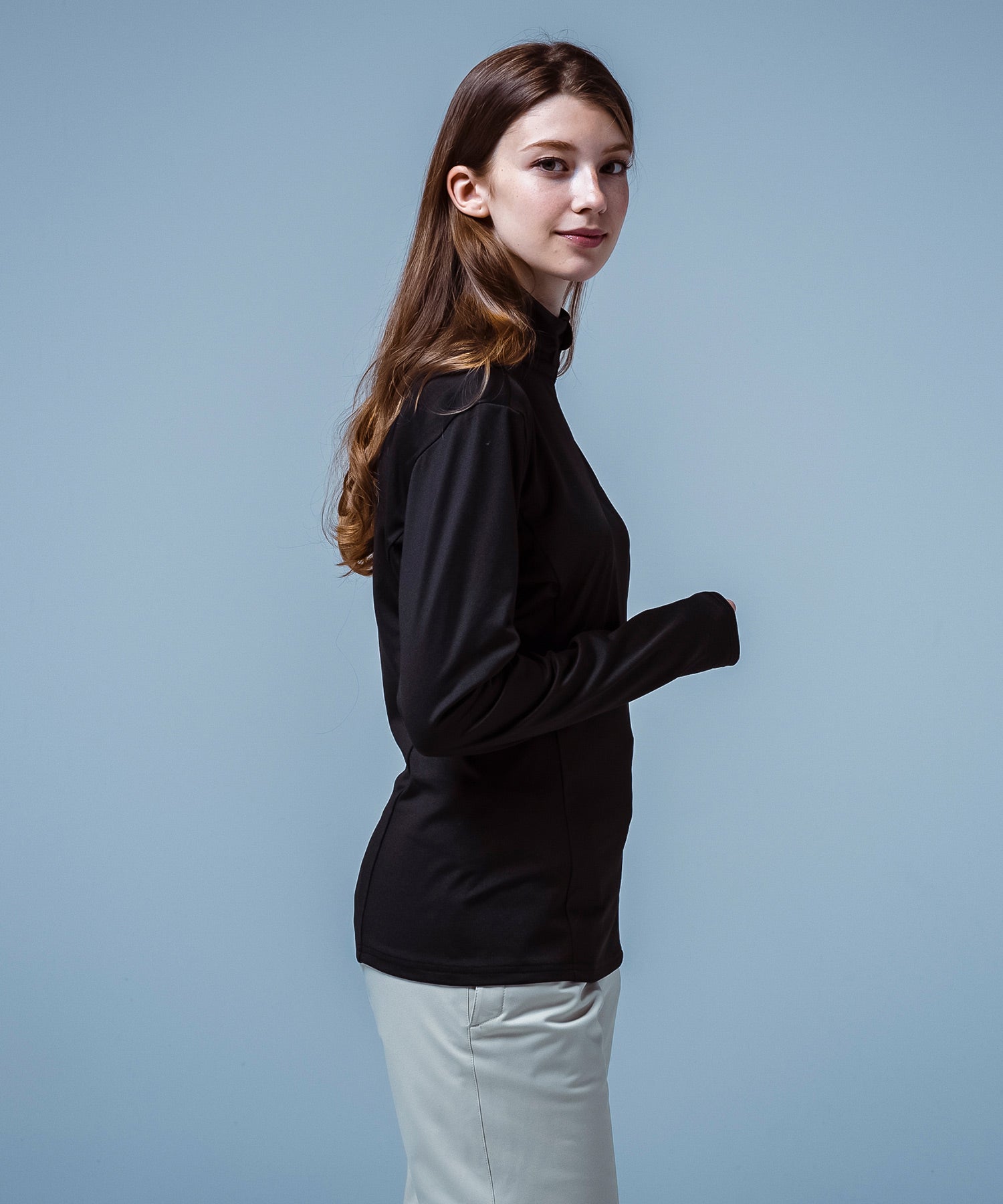 【WOMENS】Basic Set-in Sleeve 1/2 Zip Tee ベーシックセットインスリーブ1/2ジップT /phenixスキーウェア 25AW