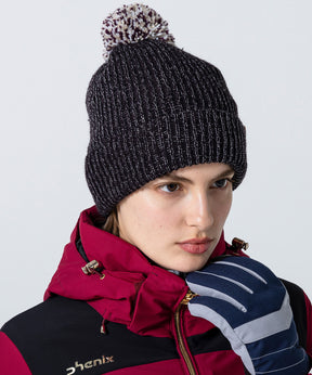 【WOMENS】 Mix Pompon Bright Watch Hat  ミックスポンポンブライトニットハット /phenixスキーウェア 25AW