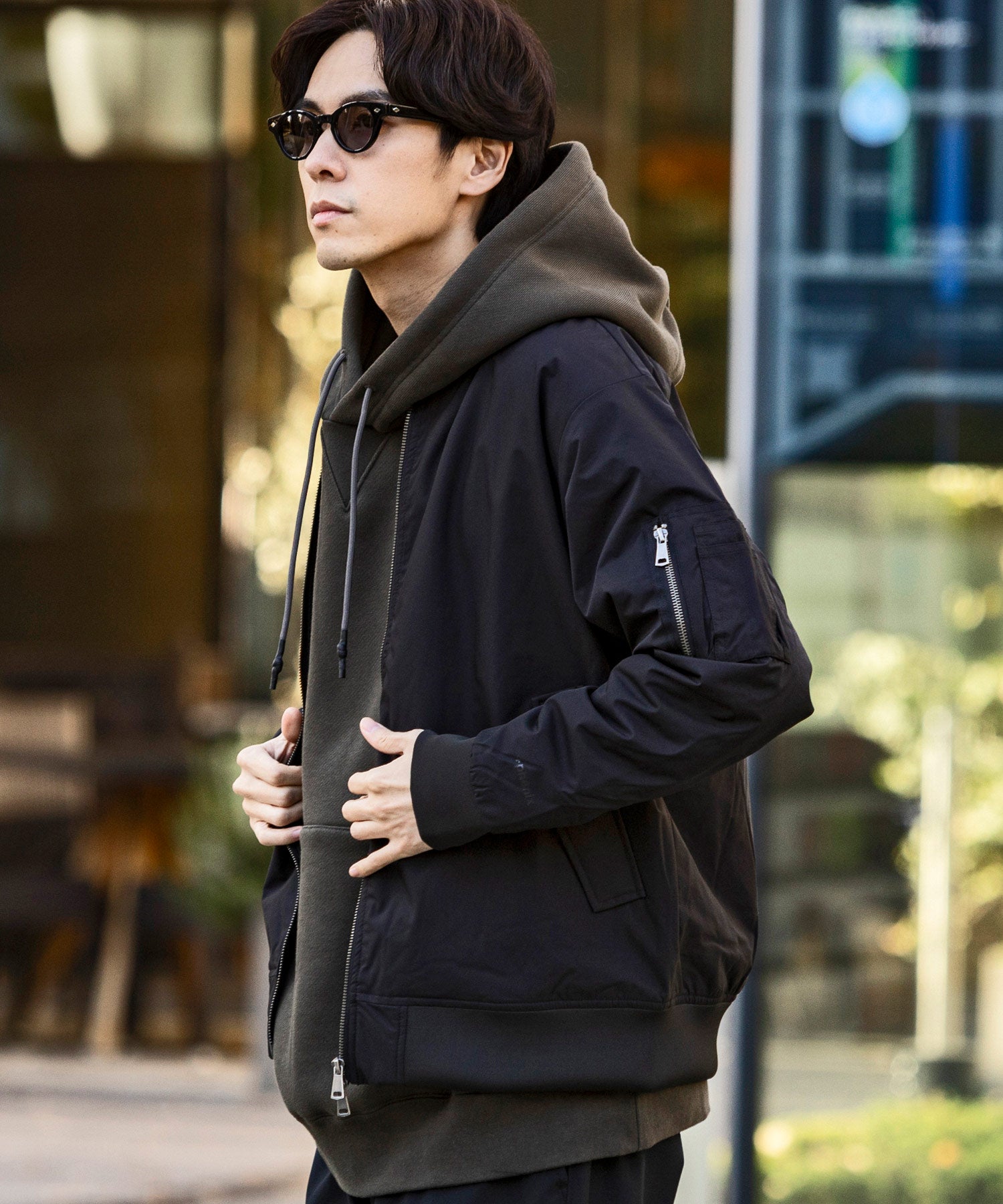 【MENS】BOMBER JACKET ボンバージャケット / 撥水 透湿 / +phenix(プラスフェニックス)