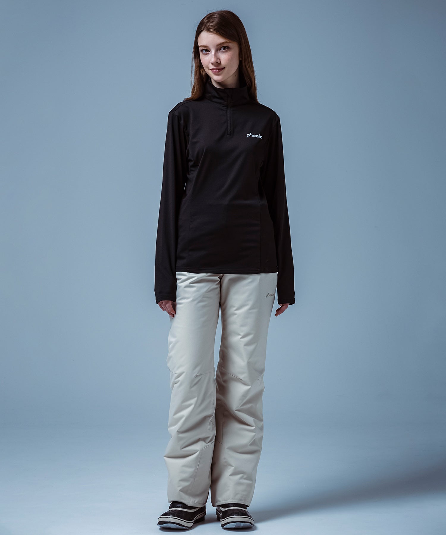 【WOMENS】Basic Set-in Sleeve 1/2 Zip Tee ベーシックセットインスリーブ1/2ジップT /phenixスキーウェア 25AW