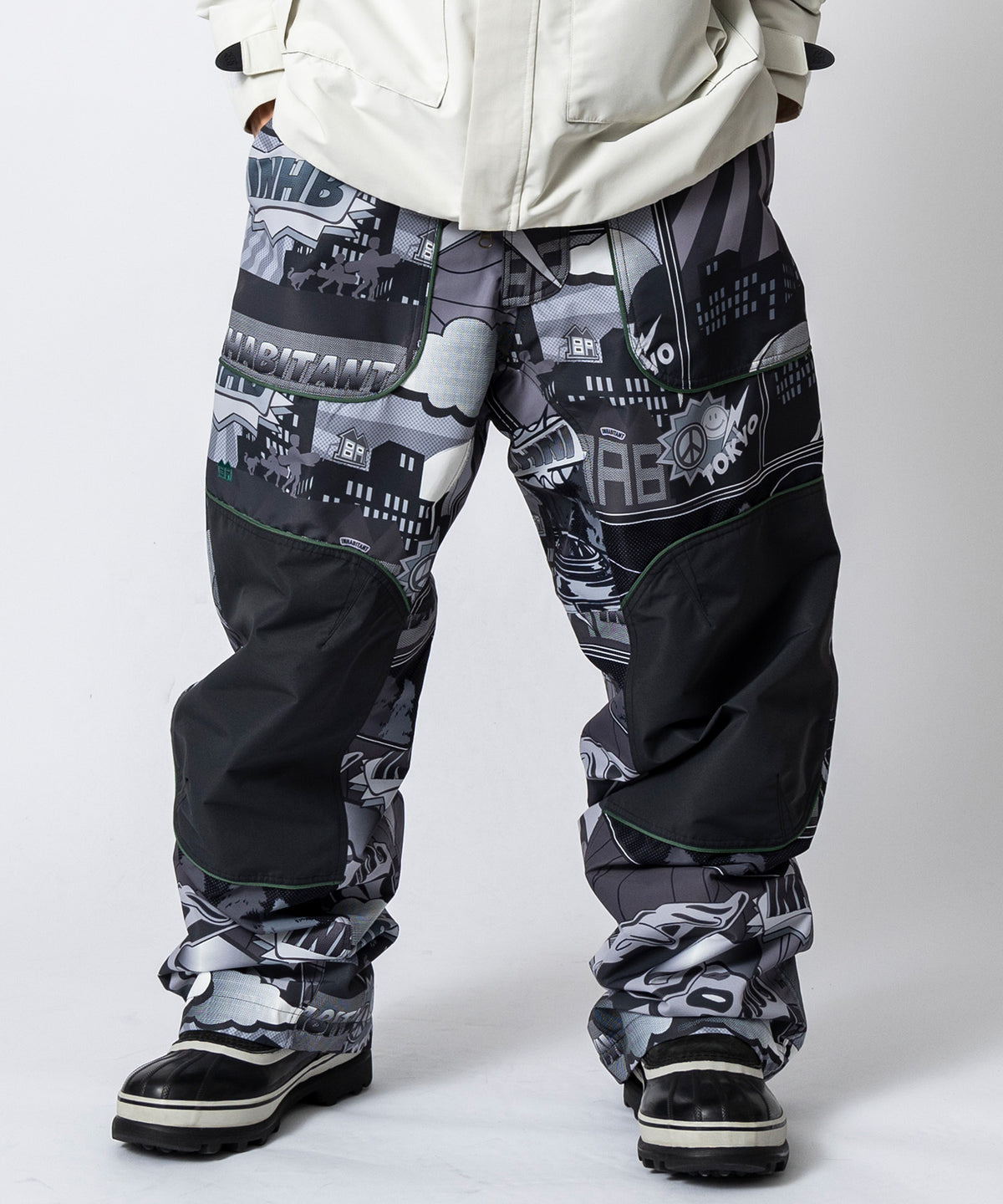 【11月中旬お届け予約商品】【MENS】PIPING LINE SNOW PANTS  パイピングラインスノーパンツ /inhabitant(インハビタント)
