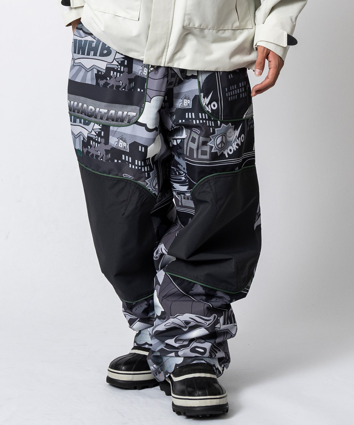 【11月中旬お届け予約商品】【MENS】PIPING LINE SNOW PANTS  パイピングラインスノーパンツ /inhabitant(インハビタント)