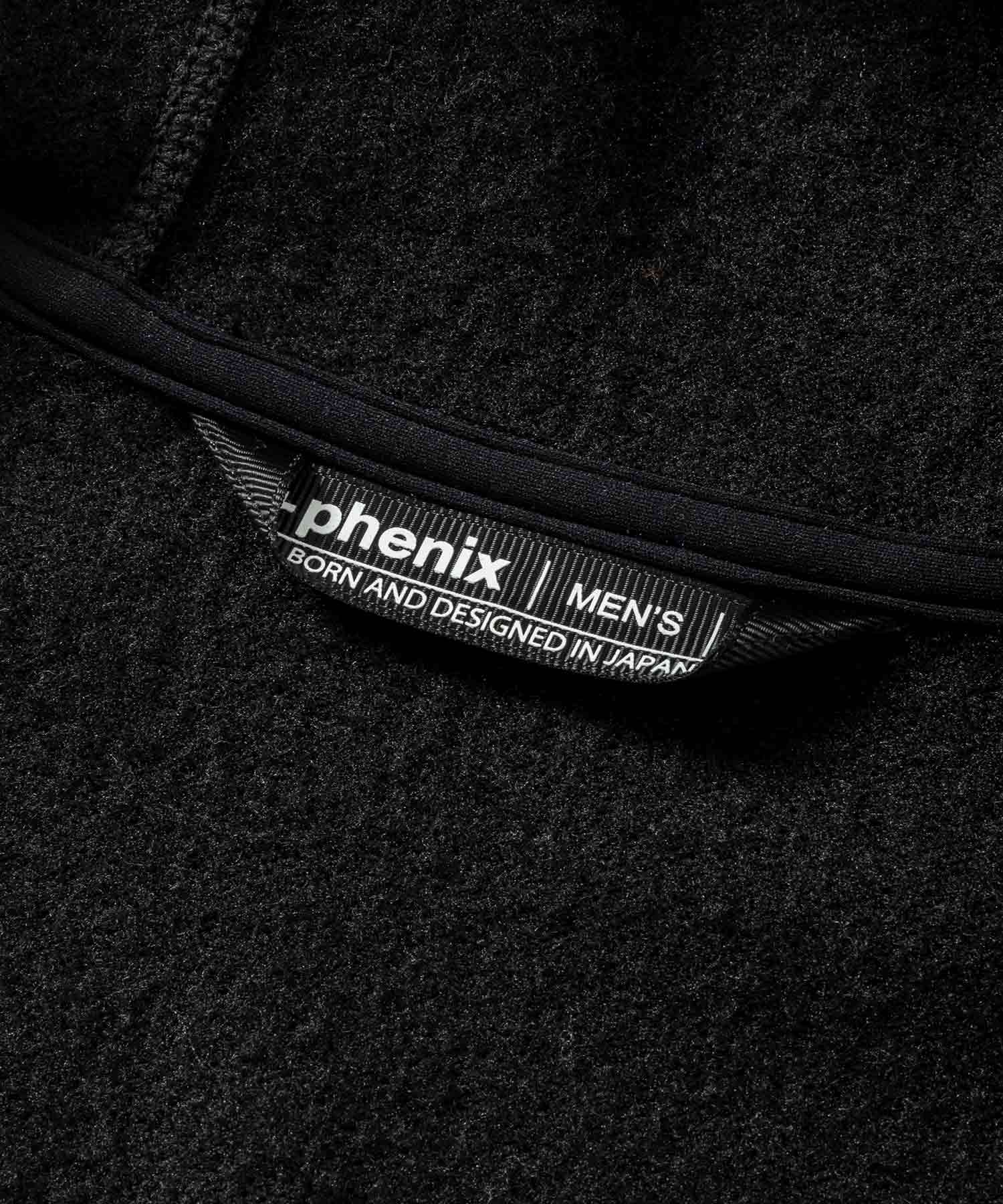 【MENS】MELANGE FLEECE ZIP UP HOODY メランジ フリース ジップアップ フーディー +phenix(プラスフェニックス)