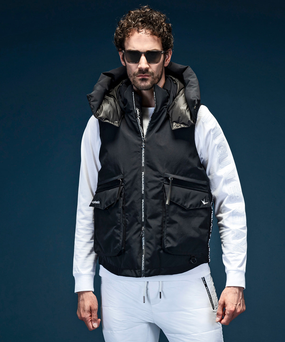 【MENS】GTX DOWN VEST ダウンベスト / WINDSTOPPER(R) プロダクト by GORE-TEX LABS /ウィンドストッパー/ゴアテックス/1PIU1UGUALE3 RELAX × +phenix(ウノピゥウノウグァーレトレ リラックス)