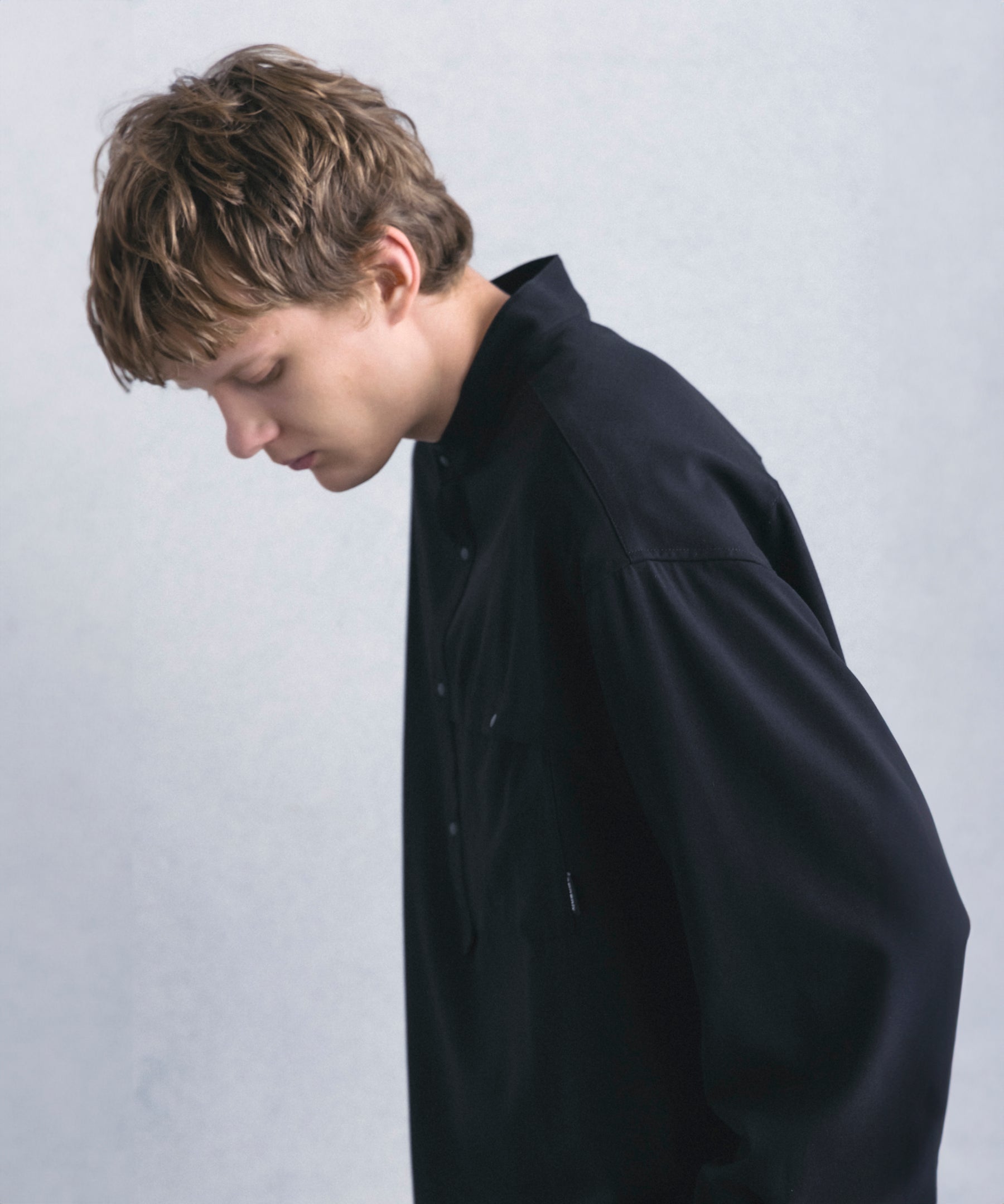 【1月中旬お届け予約商品】PULLOVER BAND COLLAR SHIRT プルオーバーバンドカラーシャツ