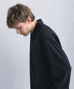 【1月中旬お届け予約商品】PULLOVER BAND COLLAR SHIRT プルオーバーバンドカラーシャツ