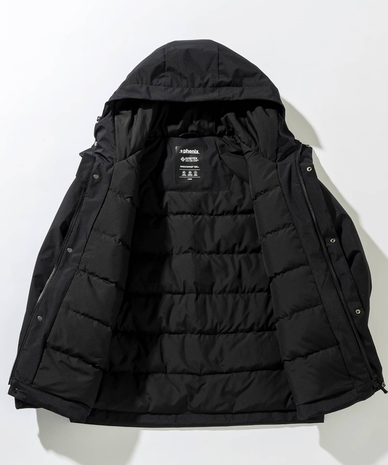 【MENS】DOUBLE POCKET DOWN JACKET ダブルポケット ダウンジャケット ウィンドストッパー / WINDSTOPPER(R) プロダクト by GORE TEX LABS +phenix(プラスフェニックス)