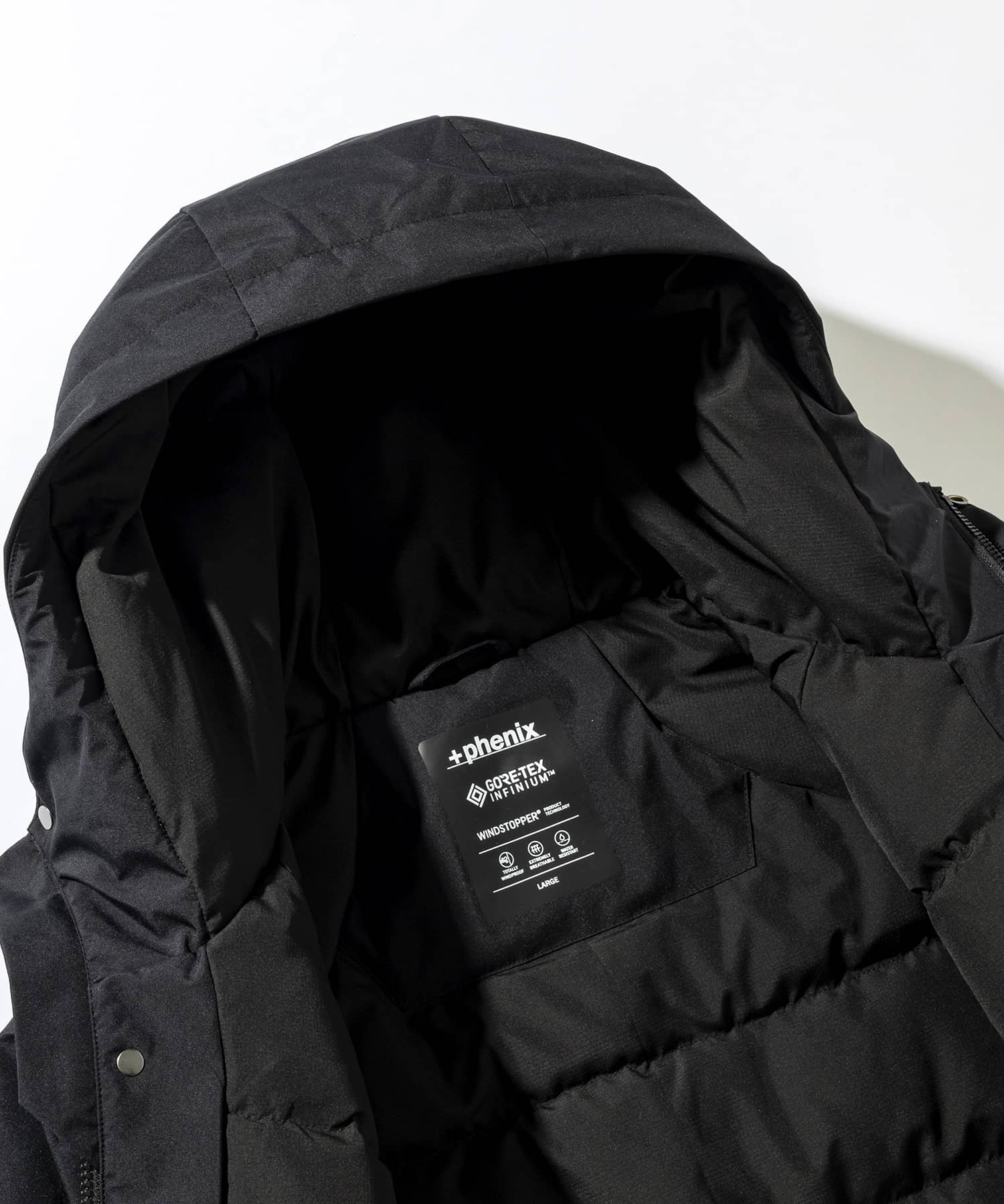 【MENS】DOUBLE POCKET DOWN JACKET ダブルポケット ダウンジャケット ウィンドストッパー / WINDSTOPPER(R) プロダクト by GORE TEX LABS +phenix(プラスフェニックス)