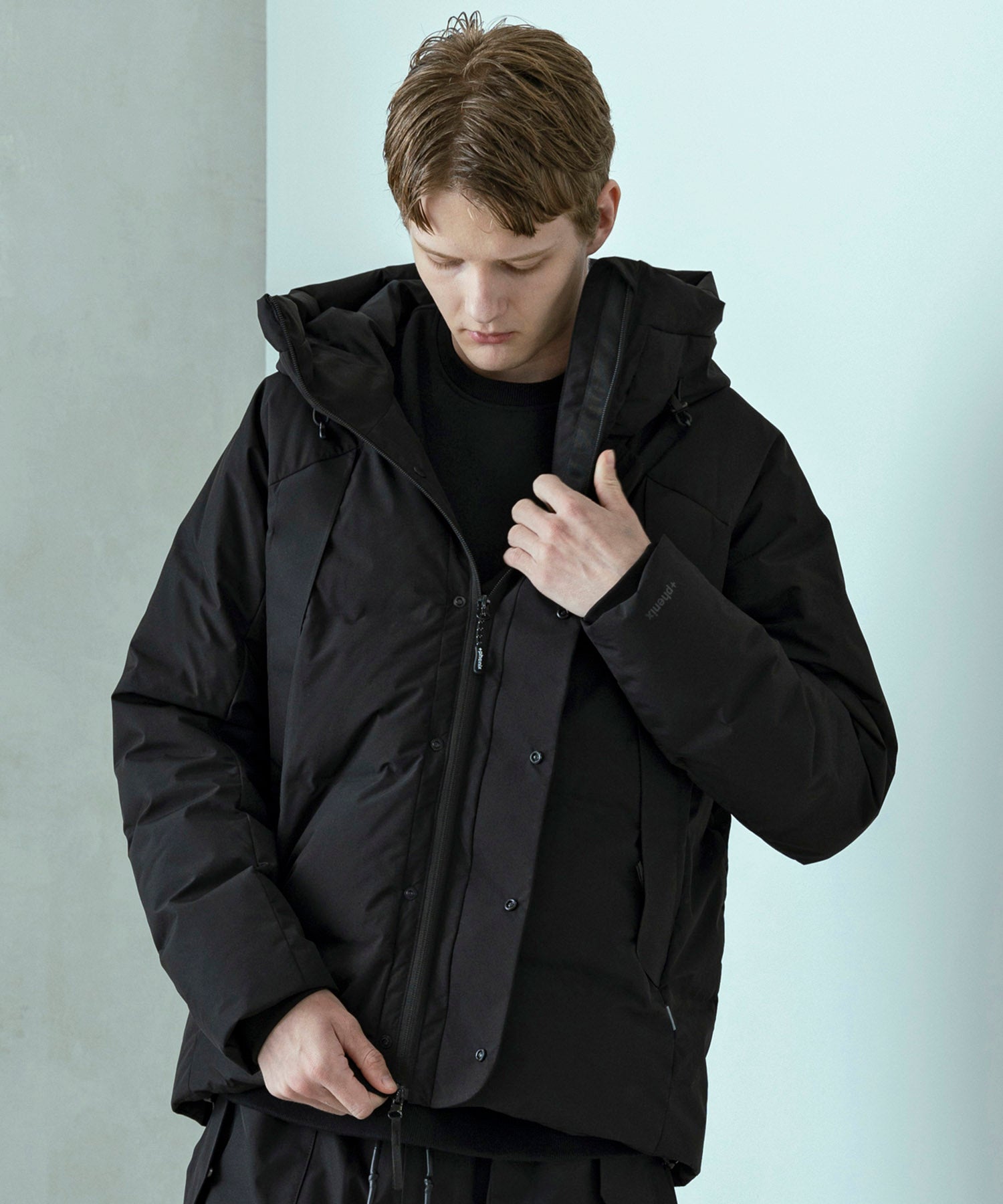 【MENS】FUSED QUILTING DOWN JACKET  フューズドキルティングダウンジャケット ウィンドストッパー / WINDSTOPPER(R) プロダクト by GORE TEX LABS / +phenix(プラスフェニックス)