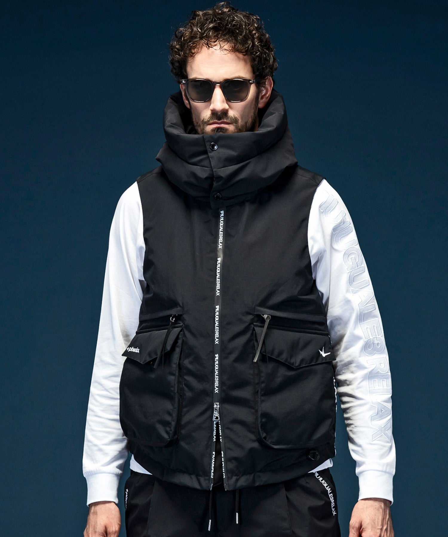 【10月中旬お届け】【MENS】GTX DOWN VEST ダウンベスト / WINDSTOPPER(R) プロダクト by GORE-TEX LABS /ウィンドストッパー/ゴアテックス/1PIU1UGUALE3 RELAX × +phenix(ウノピゥウノウグァーレトレ リラックス)