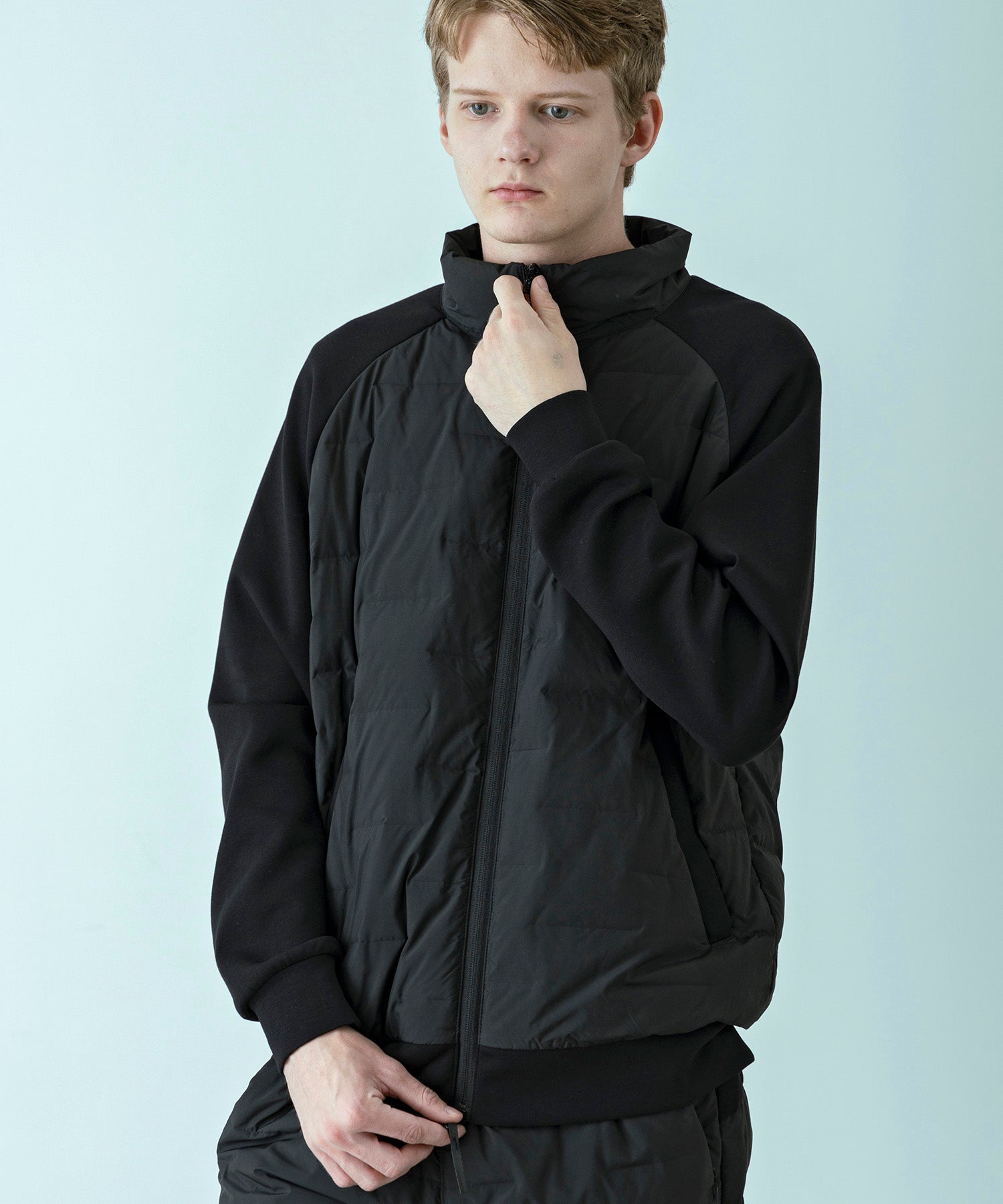 【MENS】HYBRID DOWN JACKET  ハイブリッドダウンジャケット / +phenix(プラスフェニックス)