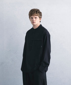 【1月中旬お届け予約商品】PULLOVER BAND COLLAR SHIRT プルオーバーバンドカラーシャツ
