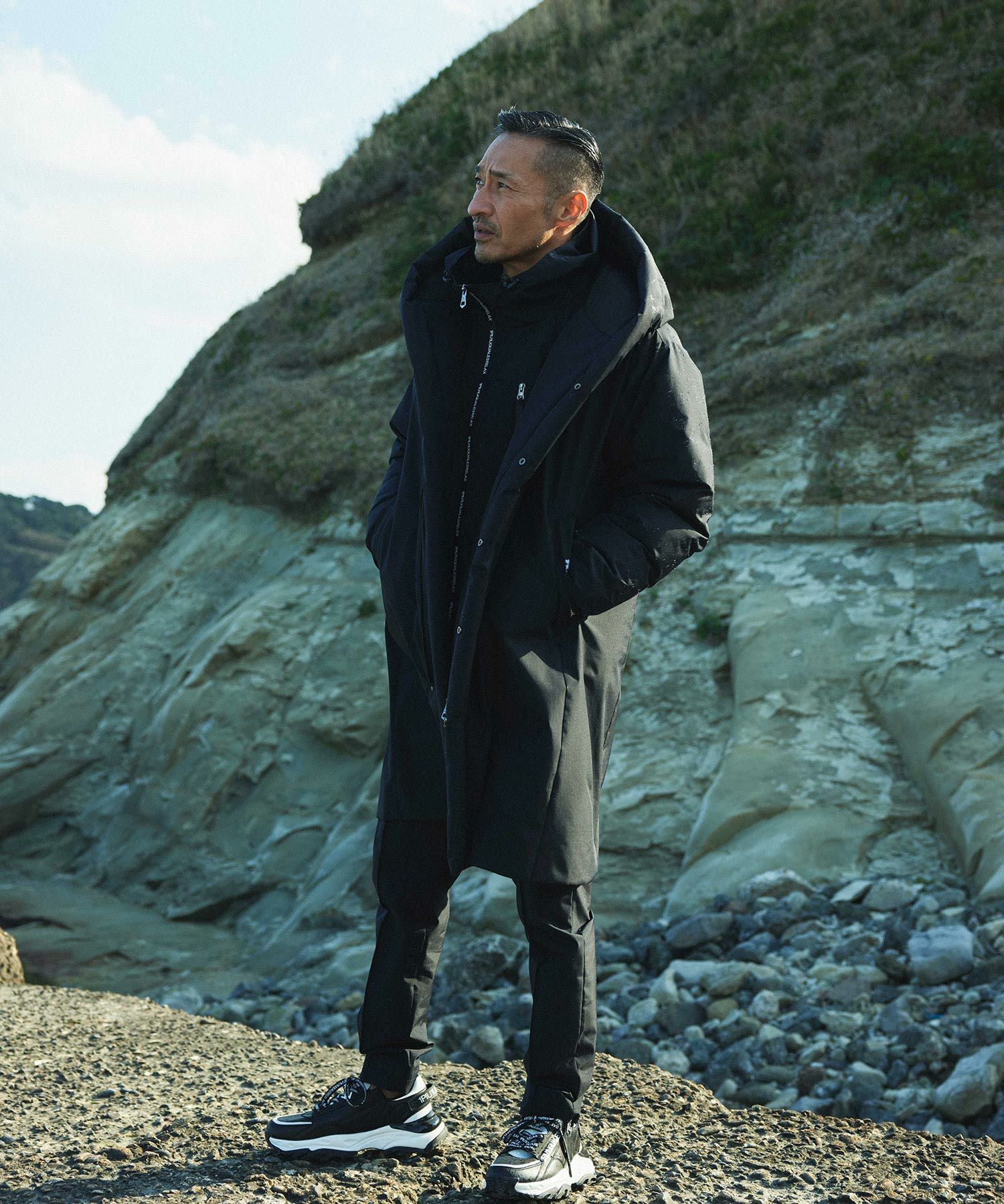 【MENS】GTX WRAP DOWN COAT ラップダウンコート / WINDSTOPPER(R) プロダクト by GORE-TEX LABS /ウィンドストッパー/ゴアテックス/1PIU1UGUALE3 RELAX × +phenix(ウノピゥウノウグァーレトレ リラックス)