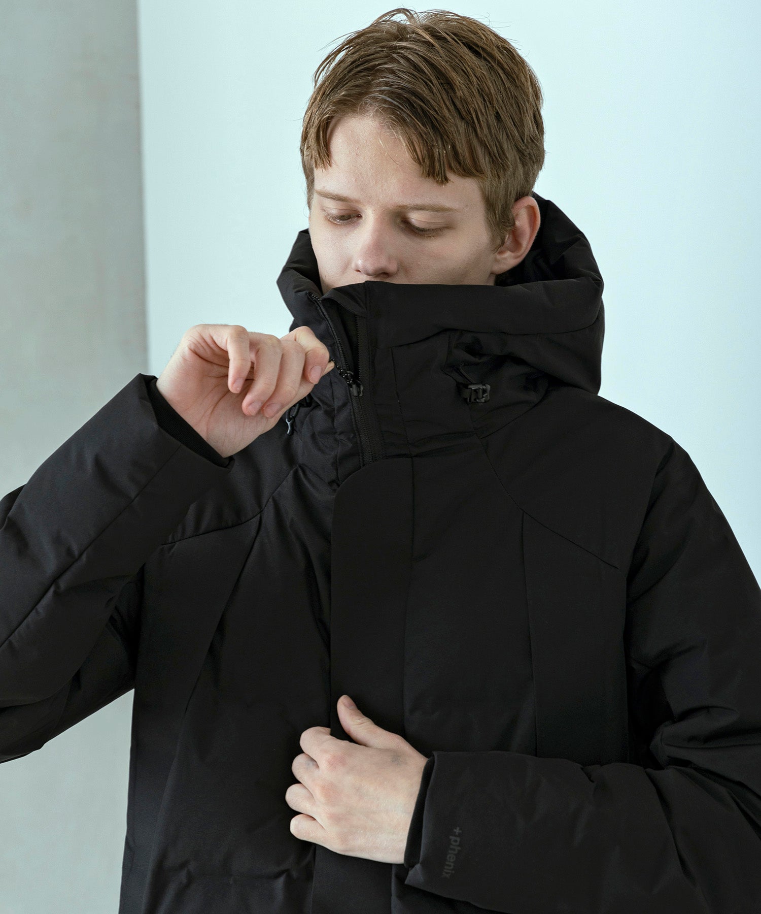 【MENS】FUSED QUILTING DOWN JACKET  フューズドキルティングダウンジャケット ウィンドストッパー / WINDSTOPPER(R) プロダクト by GORE TEX LABS / +phenix(プラスフェニックス)