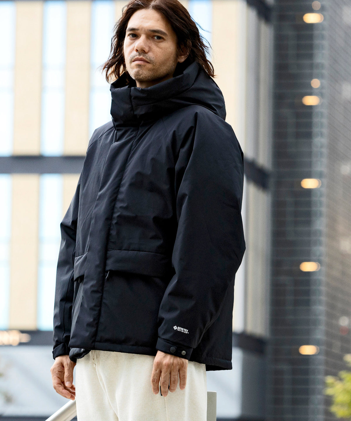 【MENS】FLAP POCKET DOWN JACKET フラップポケット ダウンジャケット ウィンドストッパー / WINDSTOPPER(R) プロダクト by GORE TEX LABS +phenix(プラスフェニックス)