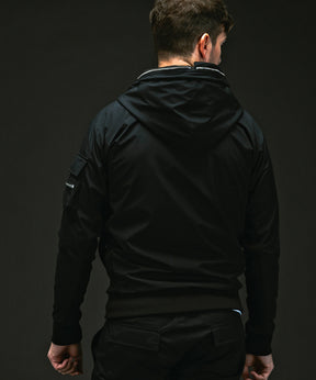 PLUS COLLABO. LUXURIOUS ZIP BIKER HOODIE プラス コラボ ラグジュアリー ジップ バイカー フーディー WINDSTOPPER プロダクト by GORE-TEX LABS /ウィンドストッパー/ゴアテックス