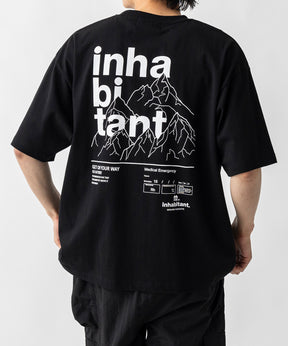 【MENS】ビッグシルエット バックプリント半袖Tシャツ /inhabitant(インハビタント)