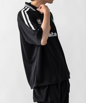 【MENS】ビッグシルエット ユニフォームライク 半袖サッカーTシャツ /inhabitant(インハビタント)