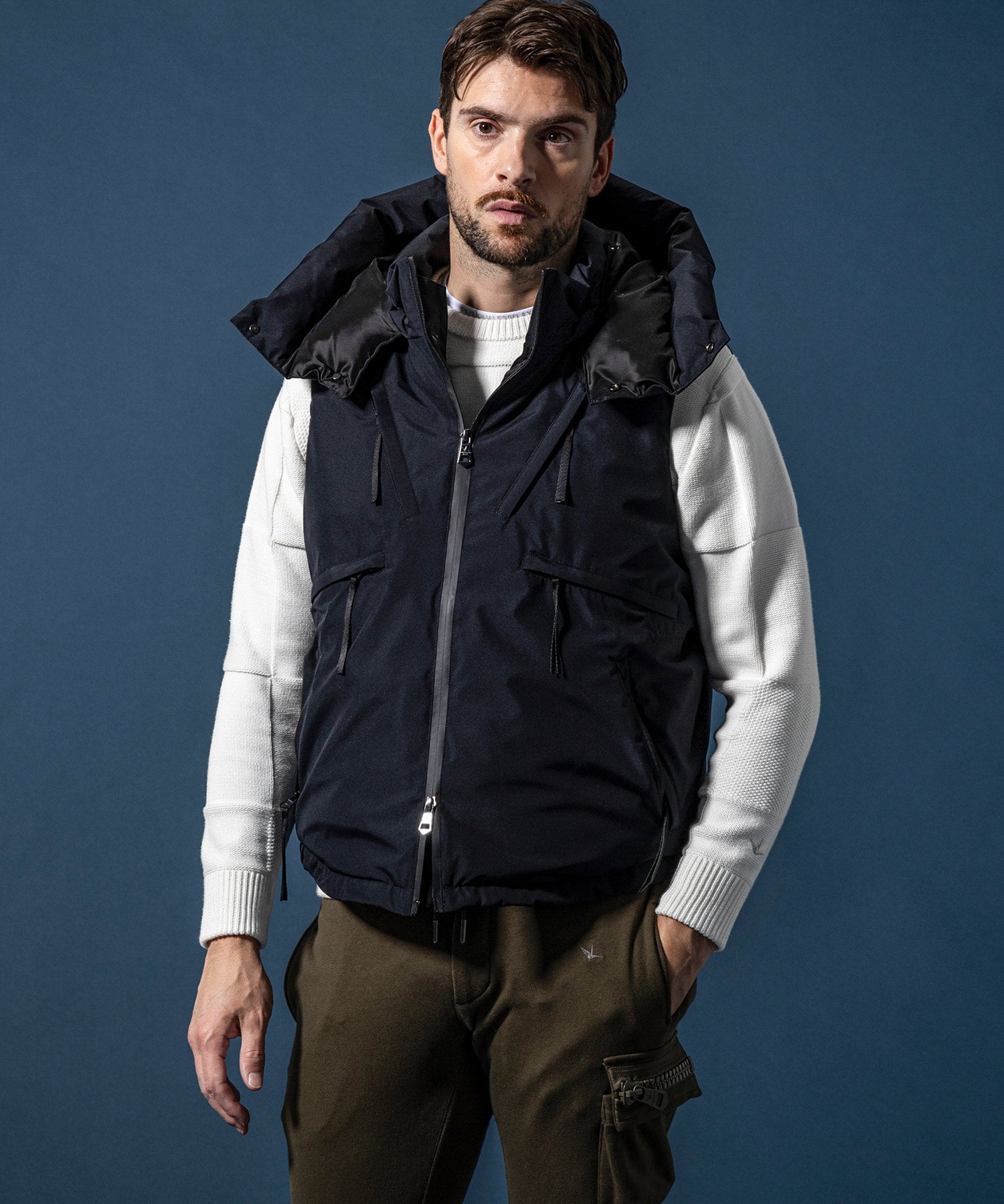【MENS】GTX DOWN VEST ダウンベスト / WINDSTOPPER(R) プロダクト by GORE-TEX LABS /ウィンドストッパー/ゴアテックス/1PIU1UGUALE3 RELAX × +phenix(ウノピゥウノウグァーレトレ リラックス)