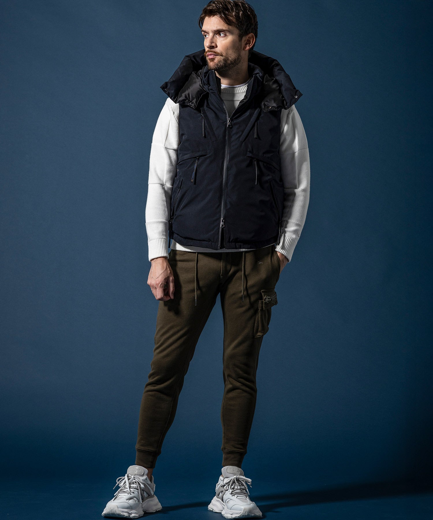 【MENS】GTX DOWN VEST ダウンベスト / WINDSTOPPER(R) プロダクト by GORE-TEX LABS /ウィンドストッパー/ゴアテックス/1PIU1UGUALE3 RELAX × +phenix(ウノピゥウノウグァーレトレ リラックス)