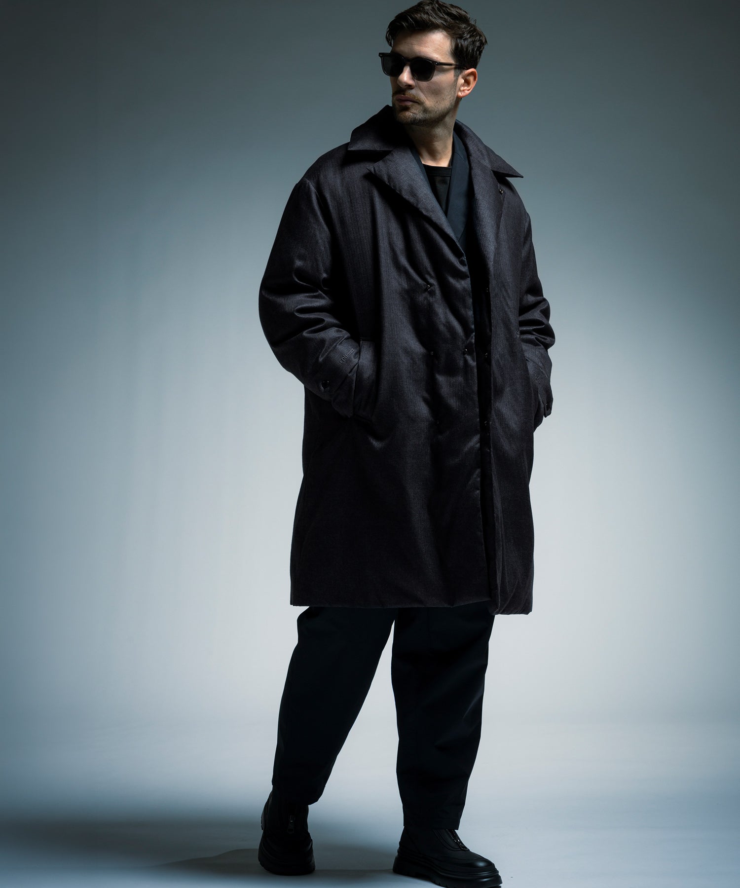 【10月中旬お届け予約商品】WOOL-LIKE LONG DOWN COAT ウールライク ロングダウンコート / WINDSTOPPER® PRODUCTS BY GORE-TEX LABS