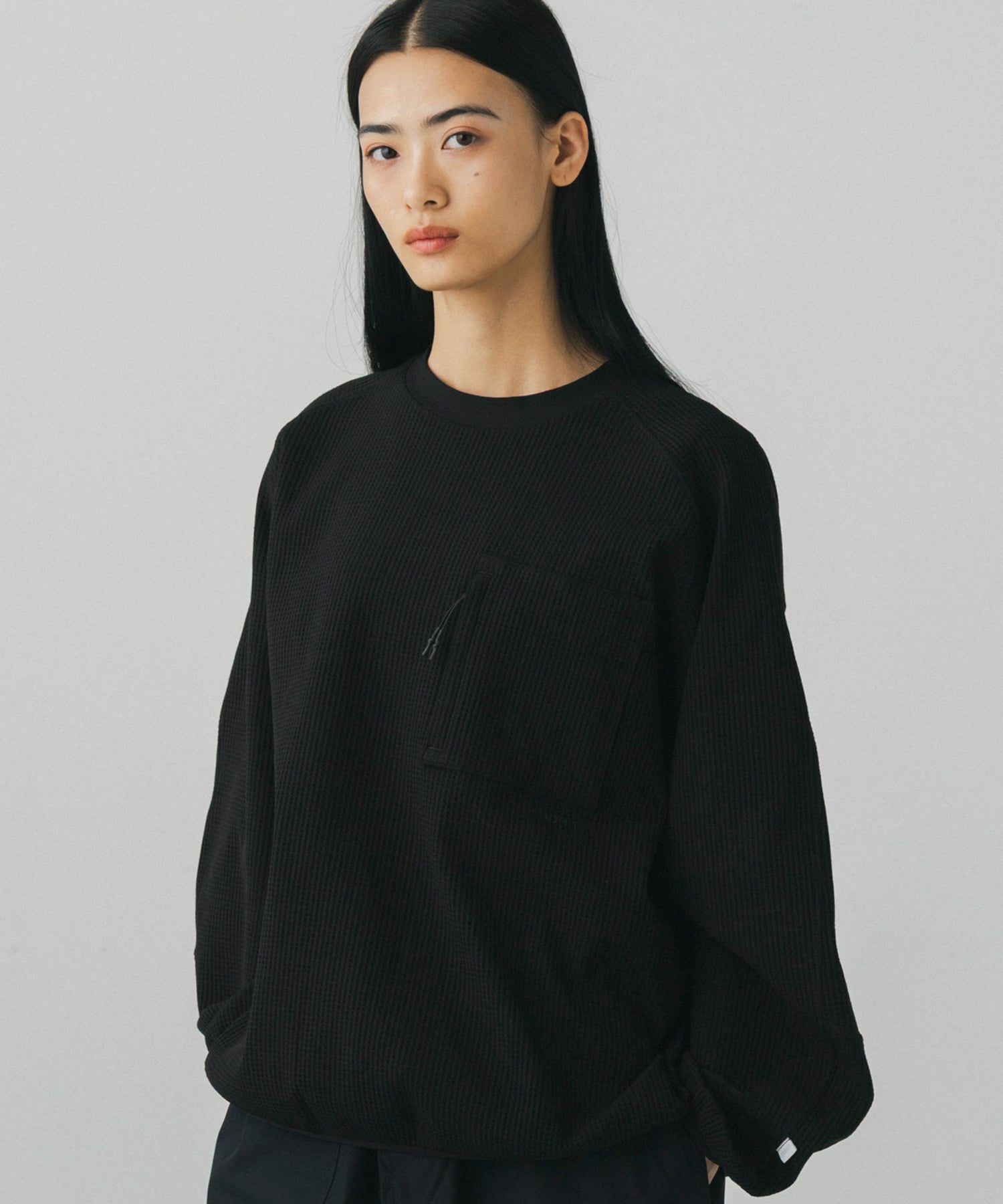 WAFFLE SCULPTED LONG SLEEVE TEE / ワッフルスカルプテッド ロングスリーブTシャツ