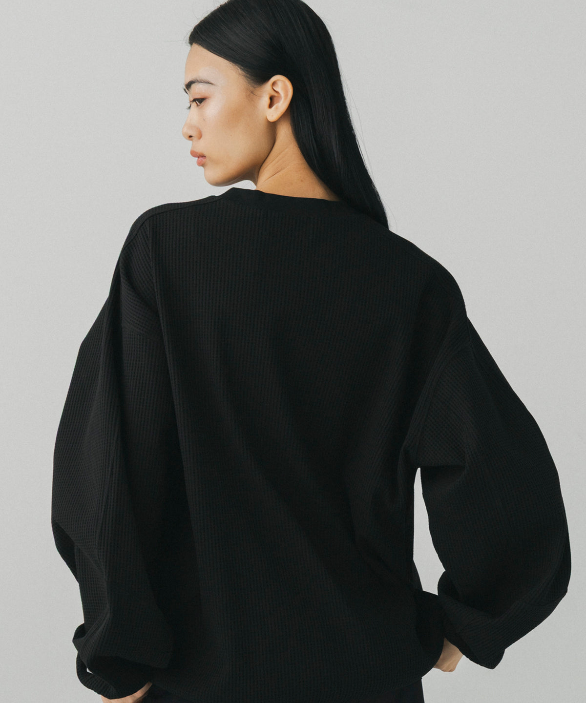 WAFFLE SCULPTED LONG SLEEVE TEE / ワッフルスカルプテッド ロングスリーブTシャツ