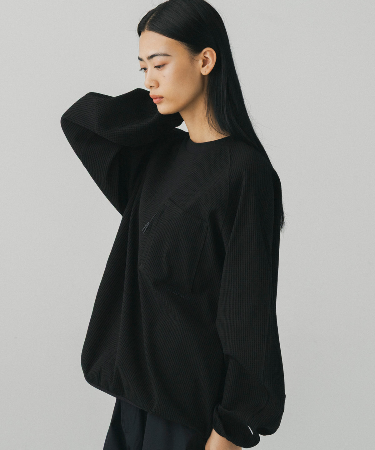 WAFFLE SCULPTED LONG SLEEVE TEE / ワッフルスカルプテッド ロングスリーブTシャツ