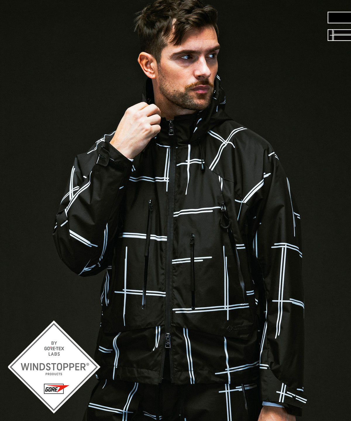 PLUS COLLABORATION SNOW JACKET HOODIE プラス コラボレーション スノー ジャケット フーディー WINDSTOPPER プロダクト by GORE-TEX LABS /ウィンドストッパー/ゴアテックス