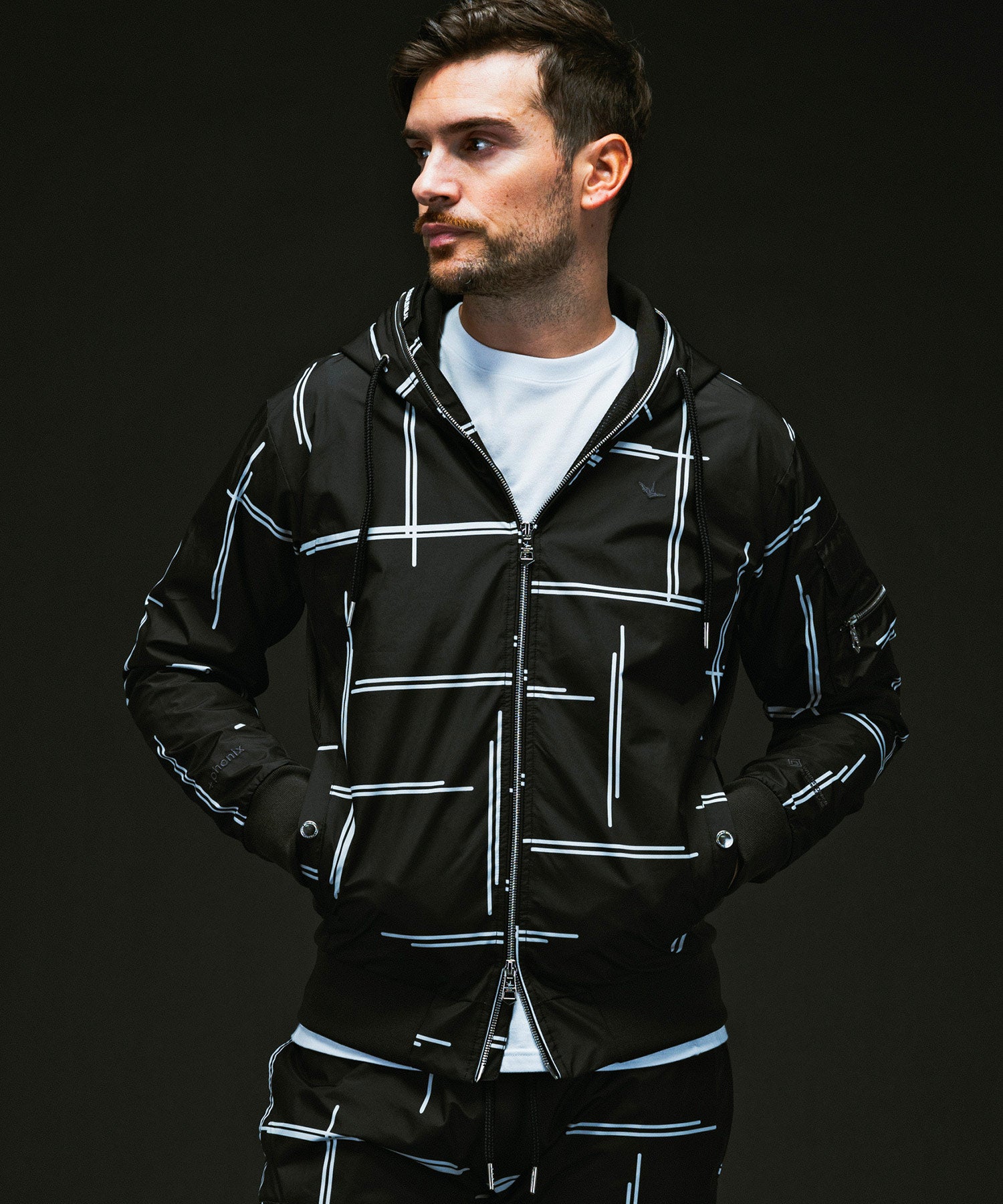 PLUS COLLABO. LUXURIOUS ZIP BIKER HOODIE プラス コラボ ラグジュアリー ジップ バイカー フーディー WINDSTOPPER プロダクト by GORE-TEX LABS /ウィンドストッパー/ゴアテックス