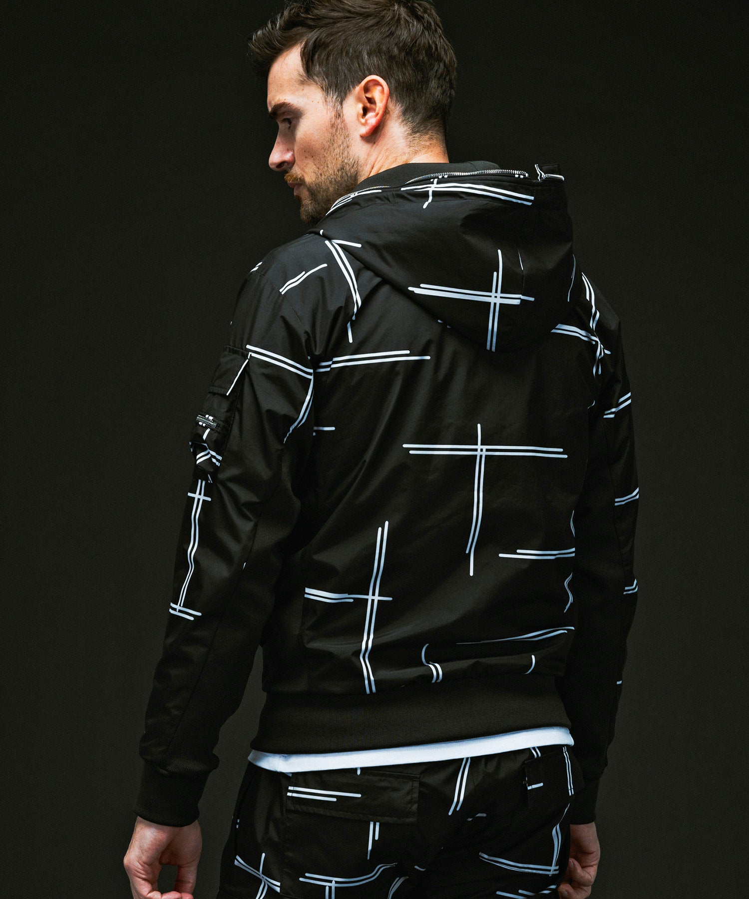 PLUS COLLABO. LUXURIOUS ZIP BIKER HOODIE プラス コラボ ラグジュアリー ジップ バイカー フーディー WINDSTOPPER プロダクト by GORE-TEX LABS /ウィンドストッパー/ゴアテックス