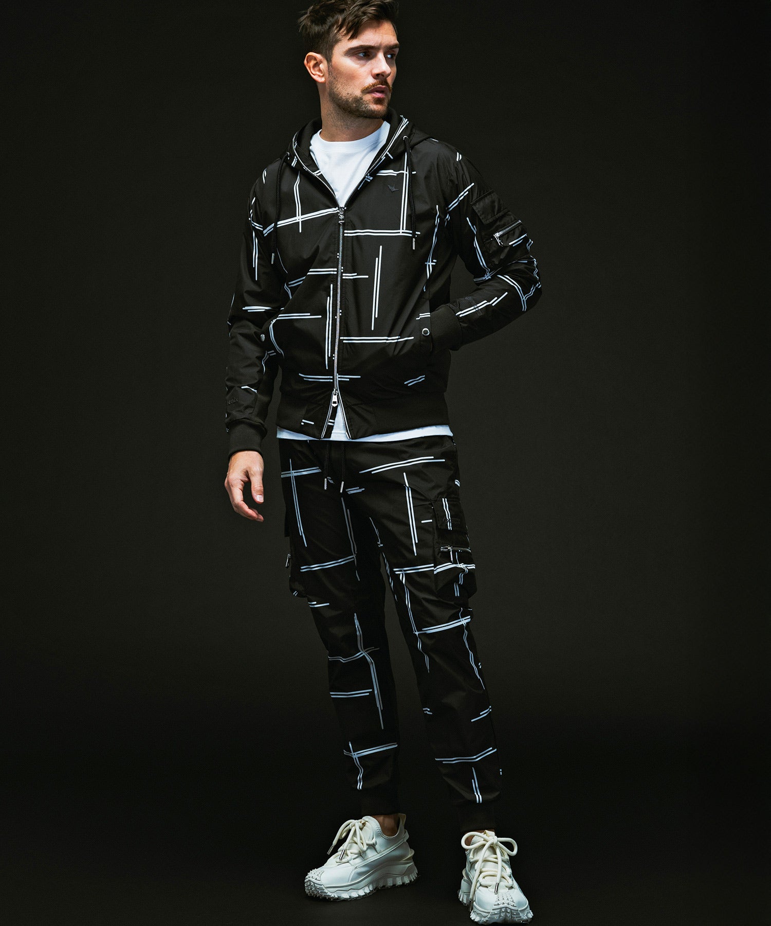 PLUS COLLABO. LUXURIOUS ZIP BIKER HOODIE プラス コラボ ラグジュアリー ジップ バイカー フーディー WINDSTOPPER プロダクト by GORE-TEX LABS /ウィンドストッパー/ゴアテックス